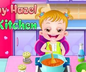 Baby Hazel In Kitchen